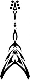 tribal guitar symbol tattoo